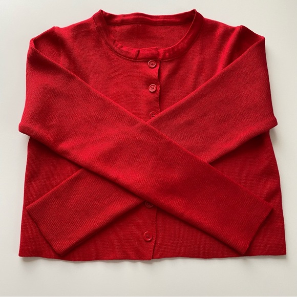 CROPPED CARDIGAN, RED, ONE SIZE, SMALL - Picture 8 of 8